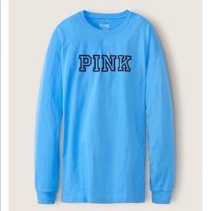 PINK LONG SLEEVE CAMPUS TEE